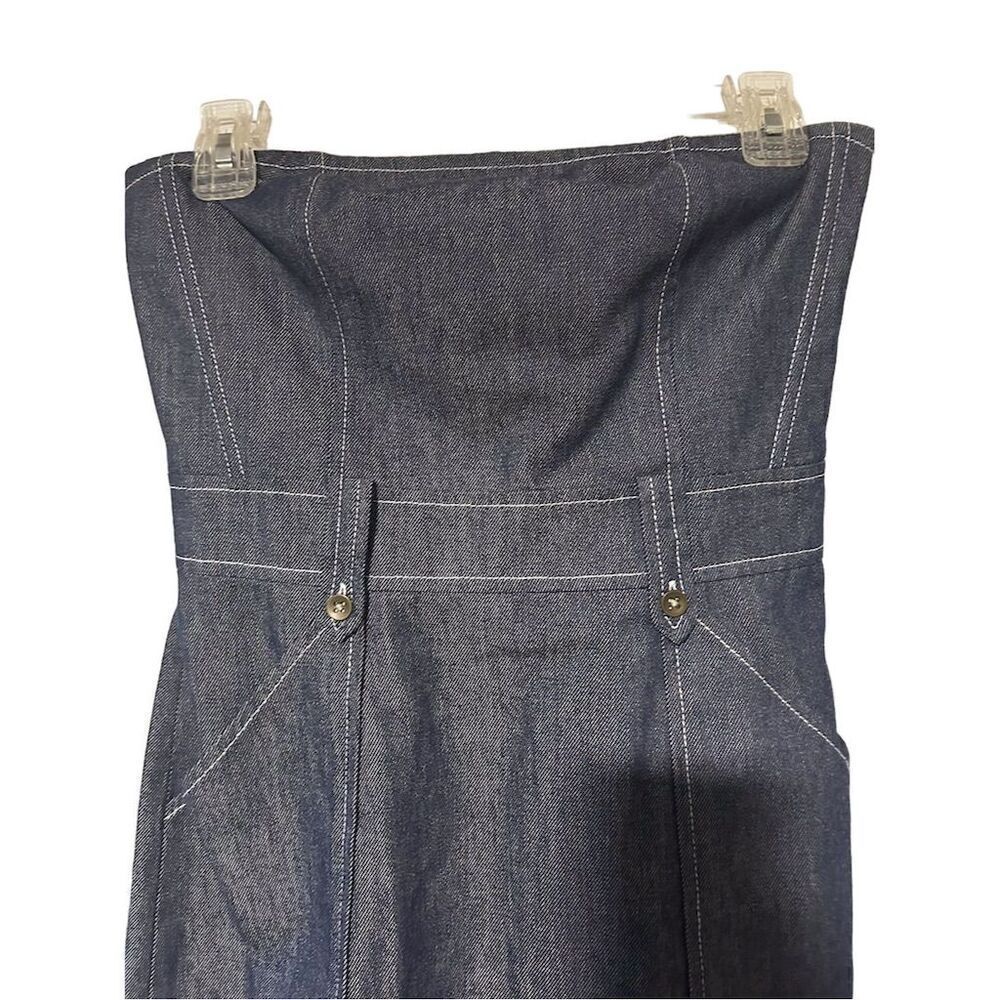 Express Strapless Denim Bodycon Midi Dress Blue Size 1/2 Women's Fashion